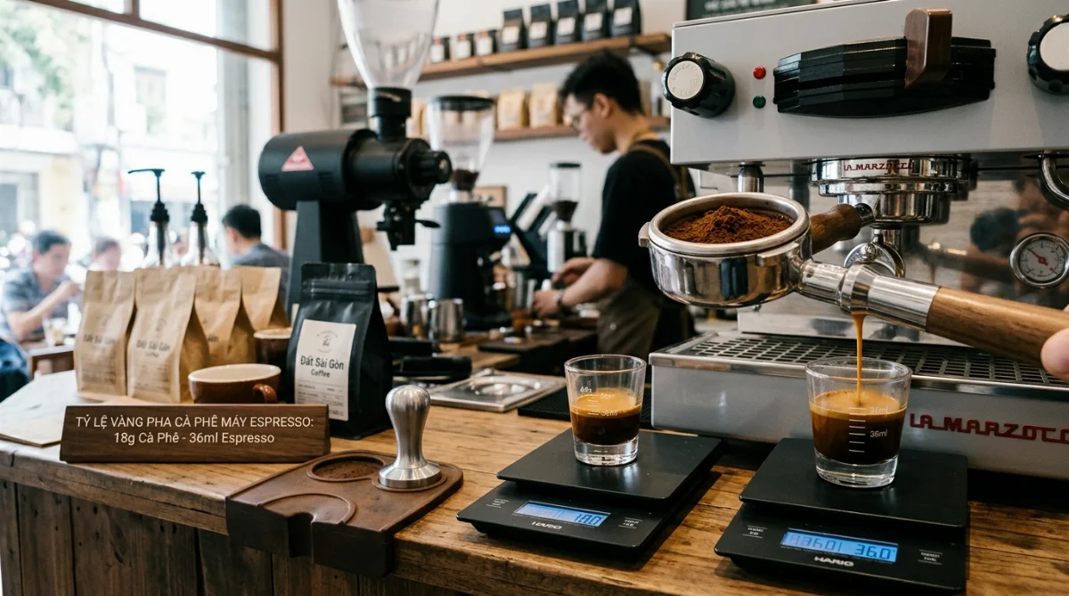 tỷ lệ pha cà phê máy espresso - hình minh họa 4