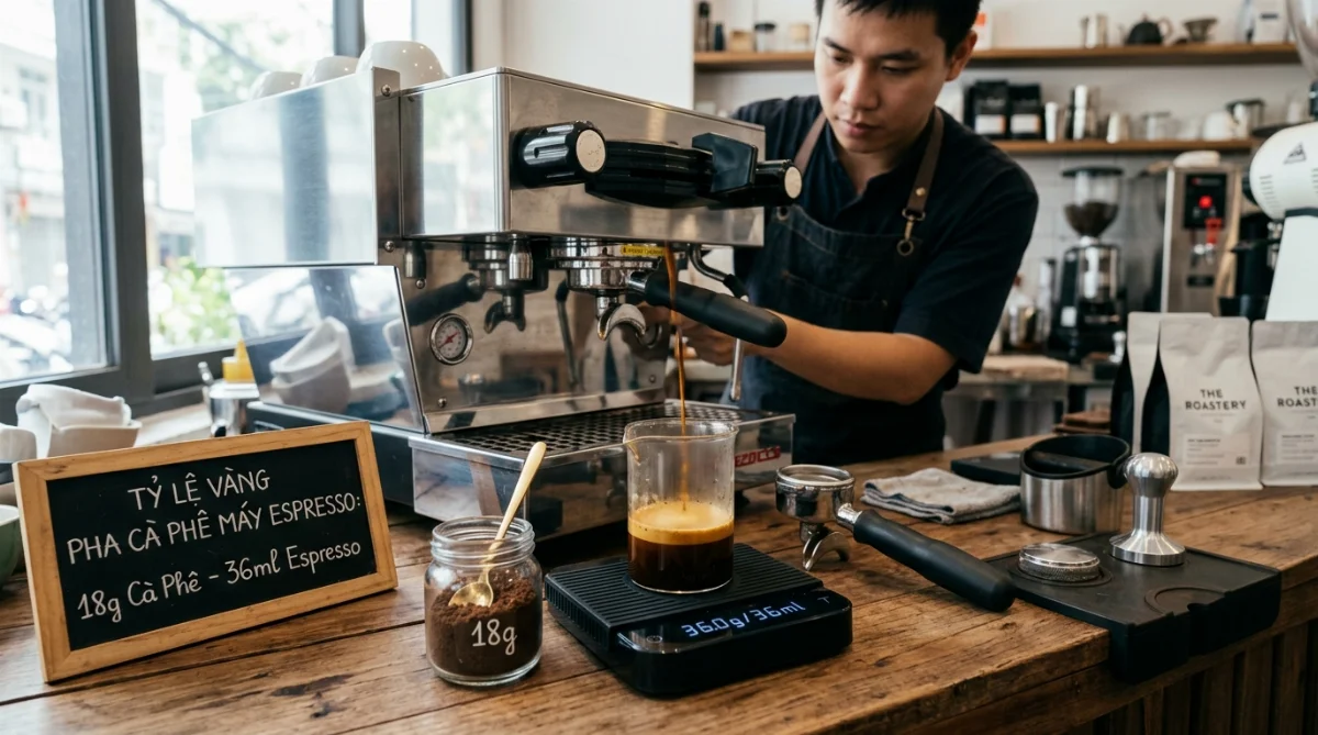tỷ lệ pha cà phê máy espresso - hình minh họa 3