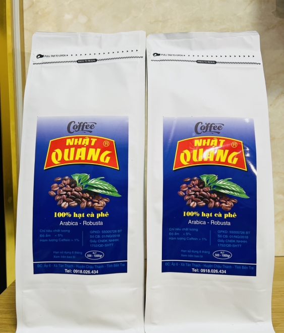 CAFE NHẬT QUANG 100% HẠT CÀ PHÊ ABRABICA - ROBUSTA
