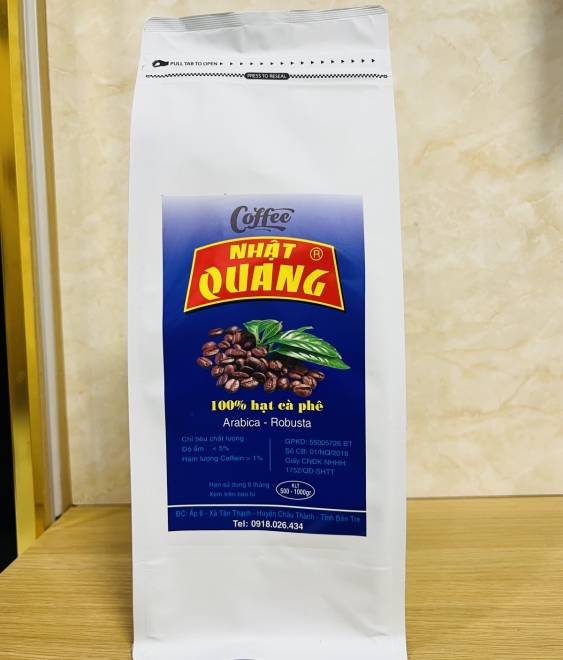 CAFE NHẬT QUANG 100% HẠT CÀ PHÊ ABRABICA - ROBUSTA